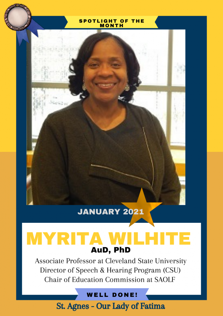 Photo of St. Agnes Our Lady of Fatima Church's Spotlight of The Month for January 2021: Dr. Myrita Wilhite